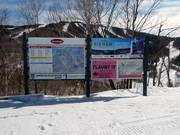 Information boards in the ski area
