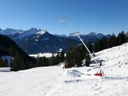 Completely snow-covered valley run