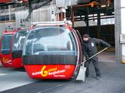 The gondolas are swept out daily.