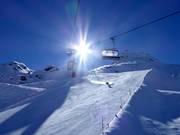 Karjoch run with ideal slope conditions for carving