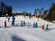 Children's ski course in the Lavarone ski area