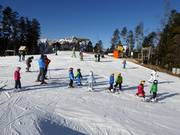 Children’s ski lesson in the ski resort of Lavarone