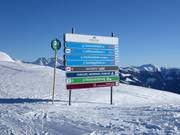 Clear signposting on the slope