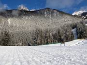 Very good slope grooming in the Fairmont Hot Springs ski area