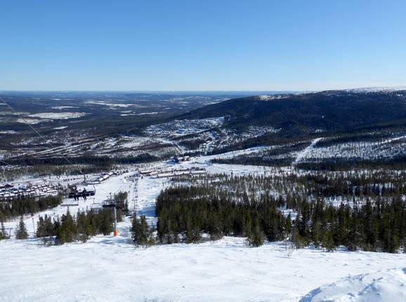 View over the ski resort of Stöten