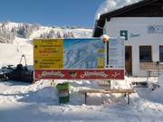 Information board at the mountain station