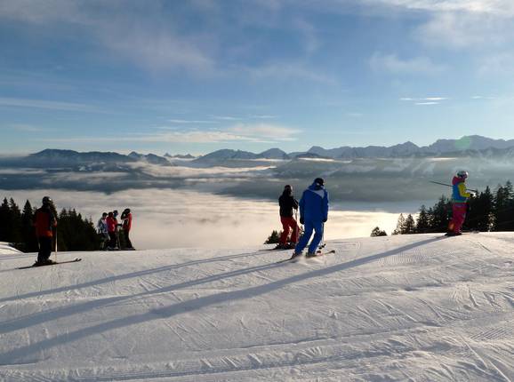 Beginning of the ski day on the Ofterschwanger Horn