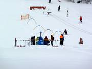 Children's carousel and wave run at the practice lift