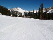 Groomed slope