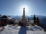 Umbrella bar at the Castelir valley station (Bellamonte)