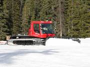 Snow groomer at work