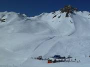 Ancolie downhill run in Tignes