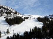 Wide slope Stjärnbacken above Åre