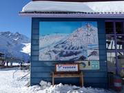 Information board at the mid-station