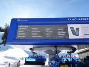 Digital information at the chairlift entry