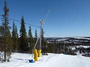 Snow-making lance in the ski resort of Dundret Lapland