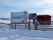 Slope map and slope signage in the Tänndalen ski area