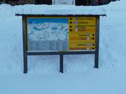 Slope map with signage