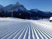 Freshly groomed family slope