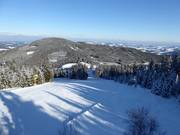 View from the observation deck over the Mönichkirchen/Mariensee ski area