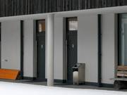 Well-maintained public restroom area