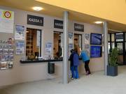 Well-maintained ticket area