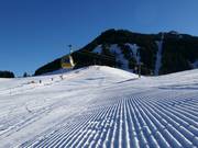 Groomed slope