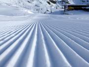 Perfect slope grooming at the Stübele mid-station