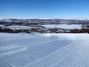 Perfectly groomed slopes in the Hemavan ski area