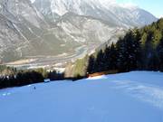 Rifenal downhill run no. 1 with a view of the Inn Valley