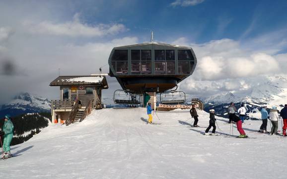 Highest base station in the Val d'Arly – ski resort Les Portes du Mont-Blanc – Combloux/Megève le Jaillet/La Giettaz