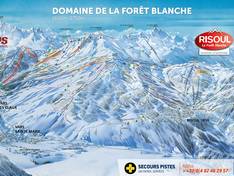 Trail map Vars/Risoul – La Forêt Blanche