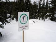 Alpine skiers may not use the cross-country trails