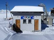 Well-maintained toilets in the ski area
