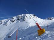 Snowmaking with lances at Gemsstock