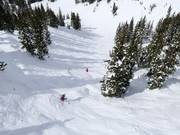 Steep slope at the Supreme chairlift