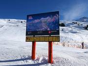 Digital information board at the mid-station