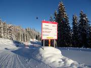 Slope signposting in the ski resort of Galsterberg
