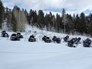 Snow cannons in the Jackson Hole ski area