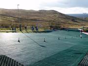 The beginner slope is also used for tubing.