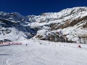 Practice slope at the Gampenlift