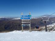 Slope signage in the Cardrona ski area
