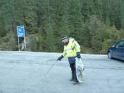 Cleaning staff at the valley station