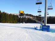High-performance snow cannon in Zieleniec