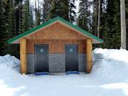 Toilet cabins in the ski area