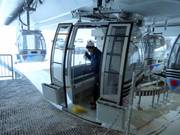 The gondolas are swept out daily.