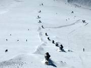 Snow cannons on the glacier