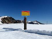 Slope signposting in the ski resort of Krvavec
