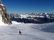 Descent at the Leist with a view of the Churfirsten