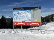 Information board in the ski area